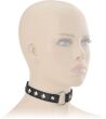 SEKSOWNY CHOKER OBROŻA BDSM Z ĆWIEKAMI SKÓRA EKOLOGICZNA - 77170295 - 2