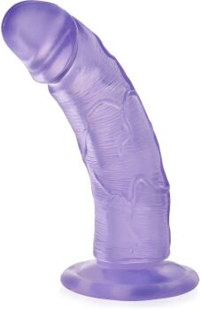 WYGIĘTY PENIS ŻELOWY REALISTYCZNE DILDO NA PRZYSSAWCE - 73047123