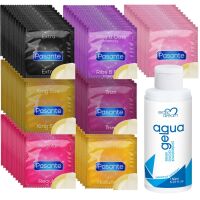 WIELKI ZESTAW PREZERWATYW najlepsze SEX PREZERWATYWY PASANTE - 70szt + ŻEL POSLIZGOWY 150ml - 98908765