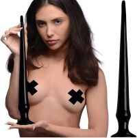 ELASTYCZNE DILDO Z PRZYSSAWKĄ 34,5cm PENIS DO ANUSA I POCHWY KOREK PLUG SONDA ANALNO POCHWOWA - 78975876