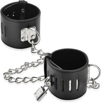 REGULOWANE KAJDANKI Z DŁUGIM ŁAŃCUCHEM KAJDANY BDSM NA KŁÓDKĘ - 75846641