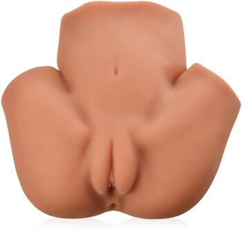 SUPERREALISTYCZNA GŁADKA CIPKA MASTURBATOR SZTUCZNA POCHWA I ANUS Z CYBERSKÓRY - 71942231