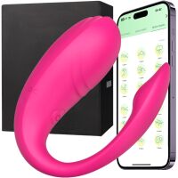 WIBRATOR JAJKO Z APLIKACJĄ ZDALNIE STEROWANY TELEFONEM BLUETOOTH DLA PAR - 65873892