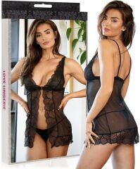 EROTYCZNA HALKA Z REGULOWANYMI RAMIĄCZKAMI KOSZULKA BABYDOLL + STRINGI - 72655620