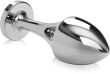 METALOWY KOREK ANALNY Z OZDOBNYM KRYSZTAŁEM PLUG DO ANUSA STAL NIERDZEWNA - 78654671 - 2