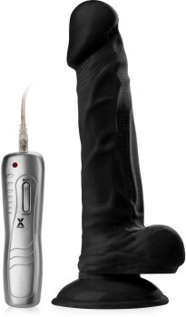 REALISTYCZNY PENIS Z JĄDRAMI, NA PRZYSSAWCE, STEROWANY PILOTEM, 10 SEX FUNKCJI - 74374494