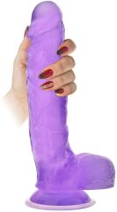 MEGA DUŻY PENIS Z MIĘSISTYMI JĄDRAMI SEX DILDO ŚR 5cm DŁ 24cm SZTUCZNY CZŁONEK - 37657568