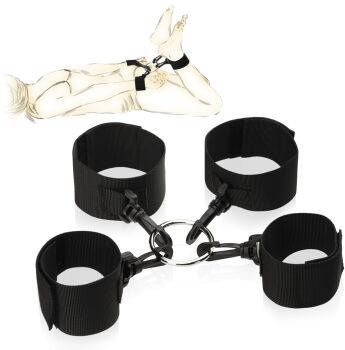 OPASKI DO SOLIDNEGO KRĘPOWANIA RĄK I NÓG FETYSZ BDSM - 78822418