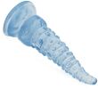FALISTY KOREK ANALNY Z PRZYSSAWKĄ BUTT PLUG DILDO SZTUCZNY PENIS MASAŻER DŁ 15,5cm ŚR 4,5cm XXL - 86678891 - 2