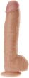 WIELKI SZTUCZNY PENIS XXL DILDO Z JĄDRAMI NA MOCNEJ PRZYSSAWCE - 78165348 - 3