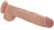 WIELKI SZTUCZNY PENIS XXL DILDO Z JĄDRAMI NA MOCNEJ PRZYSSAWCE - 78165348 - 2