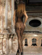 GUSTOWNE CZARNE BODYSTOCKING Z DZIURKĄ - 18100217 - 2
