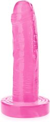 ŻELOWE DILDO NA PRZYSSAWCE PROSTY PENIS DO PIESZCZOT POCHWY I ANUSA - 79864369