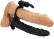 STRAPON Z WIBRACJAMI DILDO ANALNE ZAKŁADANE NA PENISA + RING ŁECHTACZKOWY – 71835428 - 2