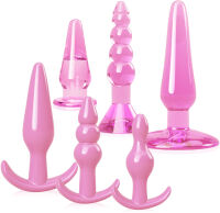 ZESTAW KORKÓW ANALNYCH 6szt. KORKI DO ODBYTU ANAL PLUG Z UCHWYTEM - 73134614