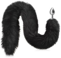 BARDZO DŁUGA LISIA KITA 85 CM - PUCHATY KOREK ANALNY, METALOWY PLUG DO ANUSA - 76340508