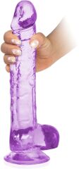 DUŻY PENIS 29 cm NA MOCNEJ PRZYSSAWCE REALISTYCZNE DILDO Z JĄDRAMI - 78226463