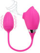DWUSILNIKOWY MASTURBATOR 2w1 SSĄCY MASAŻER ŁECHTACZKI + WIBRUJĄCE JAJKO - 100 OPCJI PIESZCZOT - 72099747 - 3