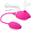 DWUSILNIKOWY MASTURBATOR 2w1 SSĄCY MASAŻER ŁECHTACZKI + WIBRUJĄCE JAJKO - 100 OPCJI PIESZCZOT - 72099747 - 2