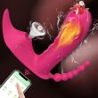 POTRÓJNY SAMONOŚNY MASAŻER 9 FUNKCJI WIBRACJI SSANIA I RUCHOMEGO JĘZYCZKA GRZANIE 39stC - STEROWANY SMARTFONEM - 87278279 - 4