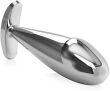 ELEGANCKI PLUG DILDO W KSZTAŁCIE PENISA ZE STALI NIERDZEWNEJ Z OZDOBNYM DIAMENCIKIEM - 87654567 - 2