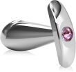 ELEGANCKI PLUG DILDO W KSZTAŁCIE PENISA ZE STALI NIERDZEWNEJ Z OZDOBNYM DIAMENCIKIEM - 87654567 - 3