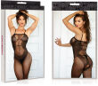 BODYSTOCKING NA RAMIĄCZKACH Z DELIKATNYM KWIATOWYM WZOREM I OTWARTYM KROKIEM - 71445473 - 3