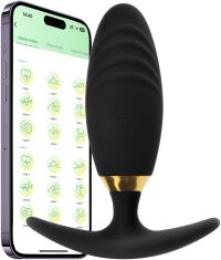 WIBRUJĄCY KOREK ANALNY ANAL PLUG STEROWANY TELEFONEM APLIKACJA APP BUTT PLUG - 11109887