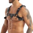 WZMACNIANA UPRZĄŻ MĘSKA NA KLATKĘ Z NAPAM MĘSKI HARNESS PASY SZELKI SEX BDSM FETYSZ - 76765433 - 3