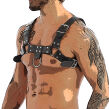 WZMACNIANA UPRZĄŻ MĘSKA NA KLATKĘ Z NAPAM MĘSKI HARNESS PASY SZELKI SEX BDSM FETYSZ - 76765433 - 7