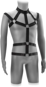 EROTYCZNA UPRZĄŻ DLA MĘŻCZYZN PASY HARNESS BDSM - 72142144