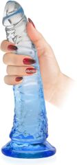 ŻELOWE DILDO ELASTYCZNY PENIS Z PRZYSSAWKĄ 17 cm - 75024768