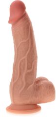 REALISTYCZNE DILDO Z RUCHOMYM RDZENIEM - DONG Z PRZYSSAWKĄ - PENIS Z JĄDRAMI I Z RUCHOMĄ SKÓRKĄ - 87556677