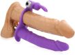 STRAPON Z WIBRACJAMI DILDO ANALNE ZAKŁADANE NA PENISA + RING ŁECHTACZKOWY – 71349756 - 2