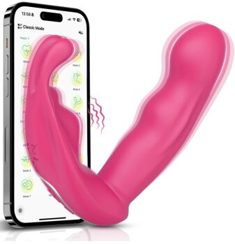 WIBRATOR DO MAJTEK SAMONOŚNY MASAŻER Z KRÓLIKIEM - STEROWANY TELEFONEM - 89432575