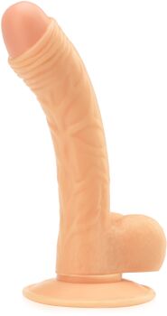 REALISTYCZNE DILDO Z NAPLETKIEM PENIS JAK NATURALNY NA PRZYSSAWCE - 88665401