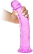 DUŻY PENIS 25 cm ŻELOWE ELASTYCZNE DILDO NA MOCNEJ PRZYSSAWCE - 74706332 - 2