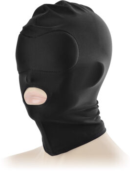 MASKA BDSM NA GŁOWĘ FETYSZ Z OTWOREM NA USTA - 77227306
