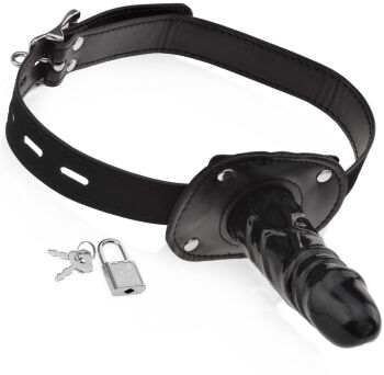 KNEBEL BDSM DO UST Z DILDO PENIS NA KŁÓDKĘ SEX GADŻET EROTYCZNY DLA PAR - 78876671