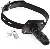 KNEBEL BDSM DO UST Z DILDO PENIS NA KŁÓDKĘ SEX GADŻET EROTYCZNY DLA PAR - 78876671
