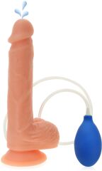 DILDO Z WYTRYSKIEM 21 cm REALISTYCZNY SZTUCZNY PENIS NA PRZYSSAWCE - 72741268