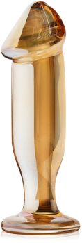 SZKLANY KOREK ANALNY W KSZTAŁCIE PENISA - PLUG DO ANUSA -  70166670