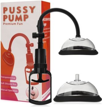 MANUALNA POMPKA DO WAGINY NA SUPER ORGAZM ZESTAW Z DWOMA CYLINDRAMI - 76851220